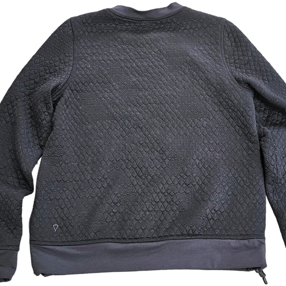 IVIVVA LULULEMON WHEREVER YOU GO QUILTED REVERSIBLE BLACK CREW SWEATSHIRT sz 14 - Picture 11 of 12